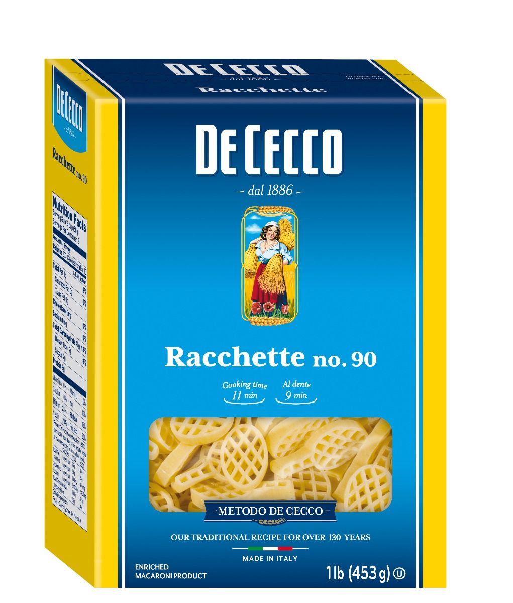 De Cecco Enriched Macaroni Racchette, 1 Pound -- 12 Per Case