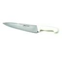 White Handle Alegacy Stainless Steel Cook Knife with Color Code Handle, 12 inch Blade Length.