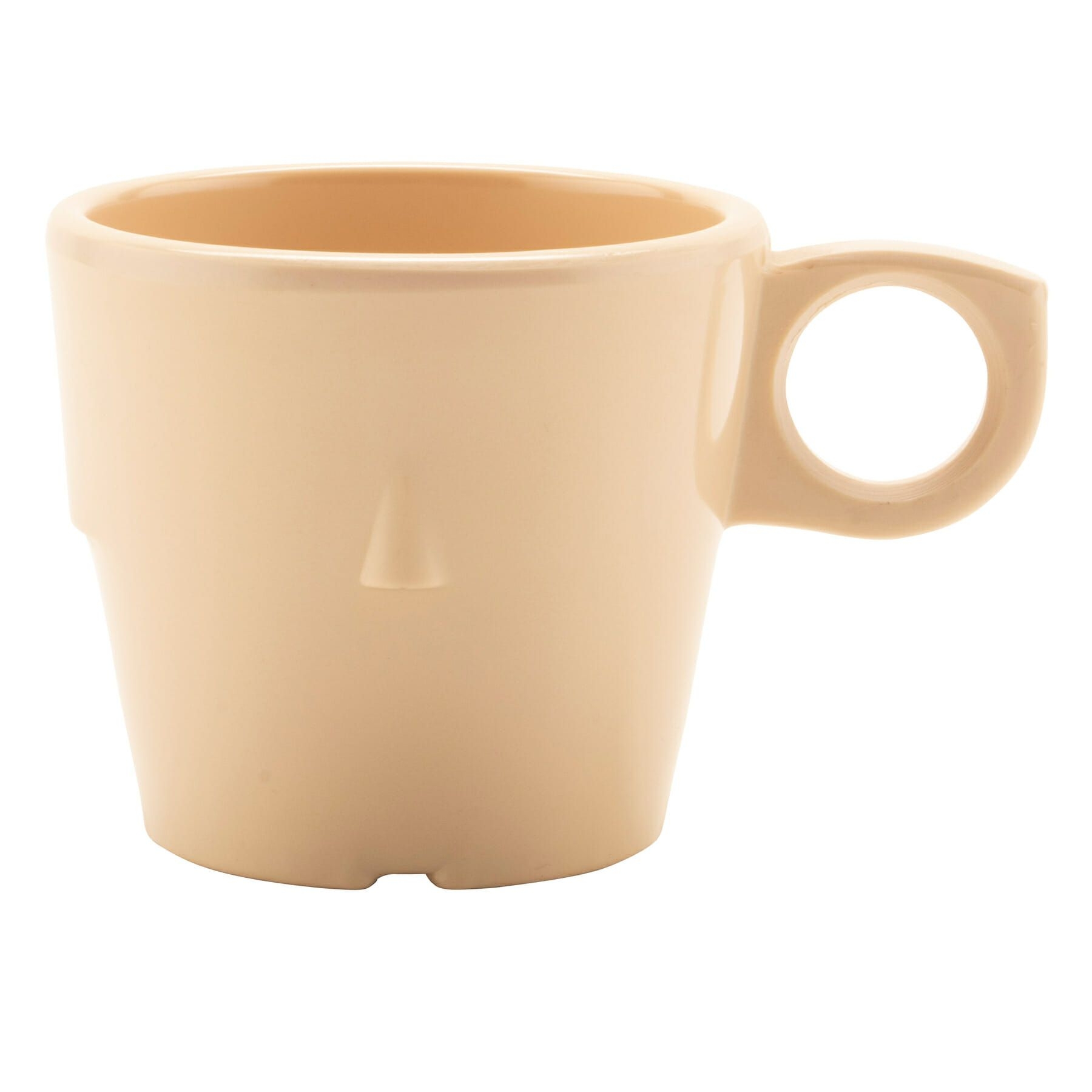 Tan GET Enterprises inc Bake and Brew Melamine Conic Stacking Cup, 7.5 Ounce -- 48 per case.
