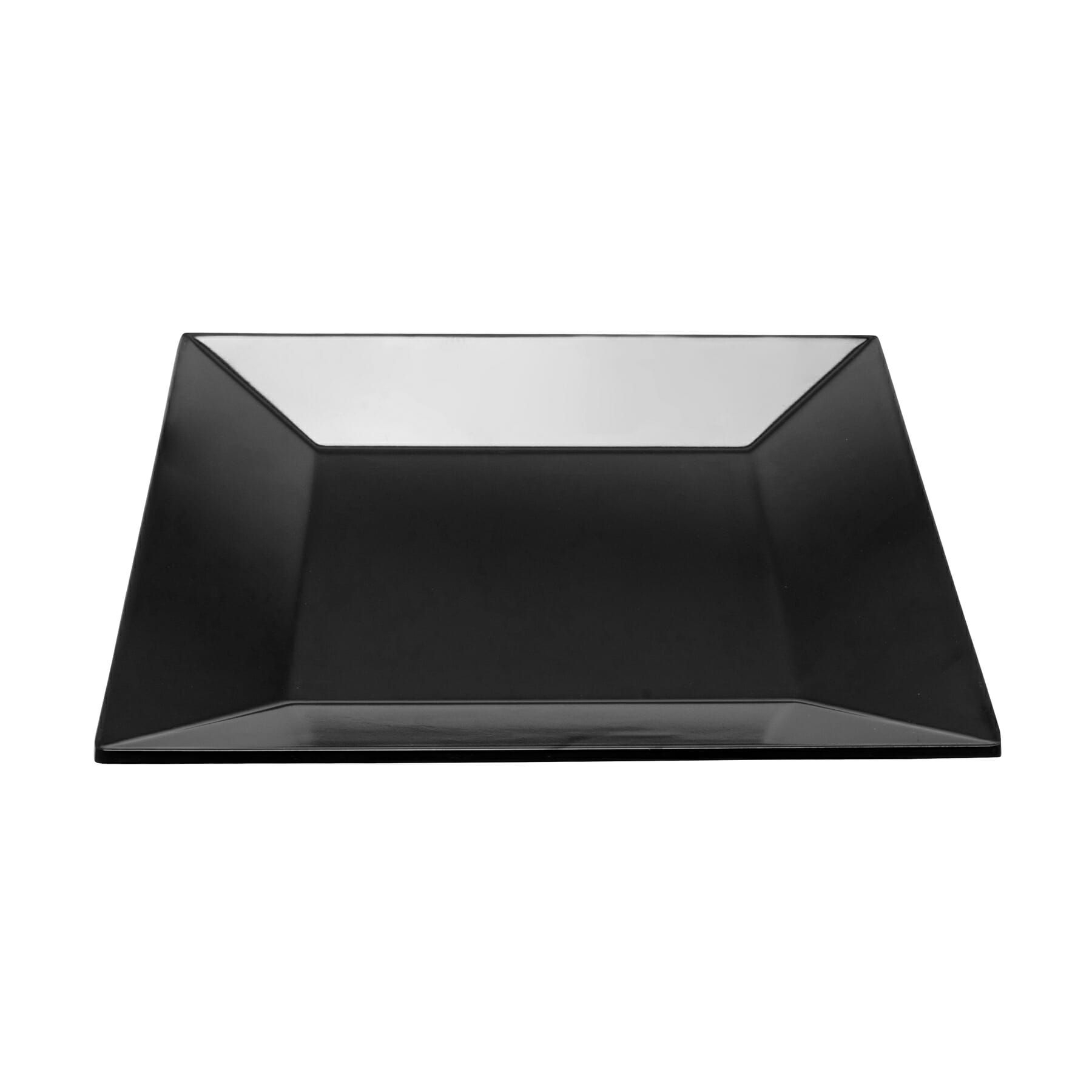 Black GET Enterprises inc Siciliano Melamine Square Plate, 10 inch -- 12 per case