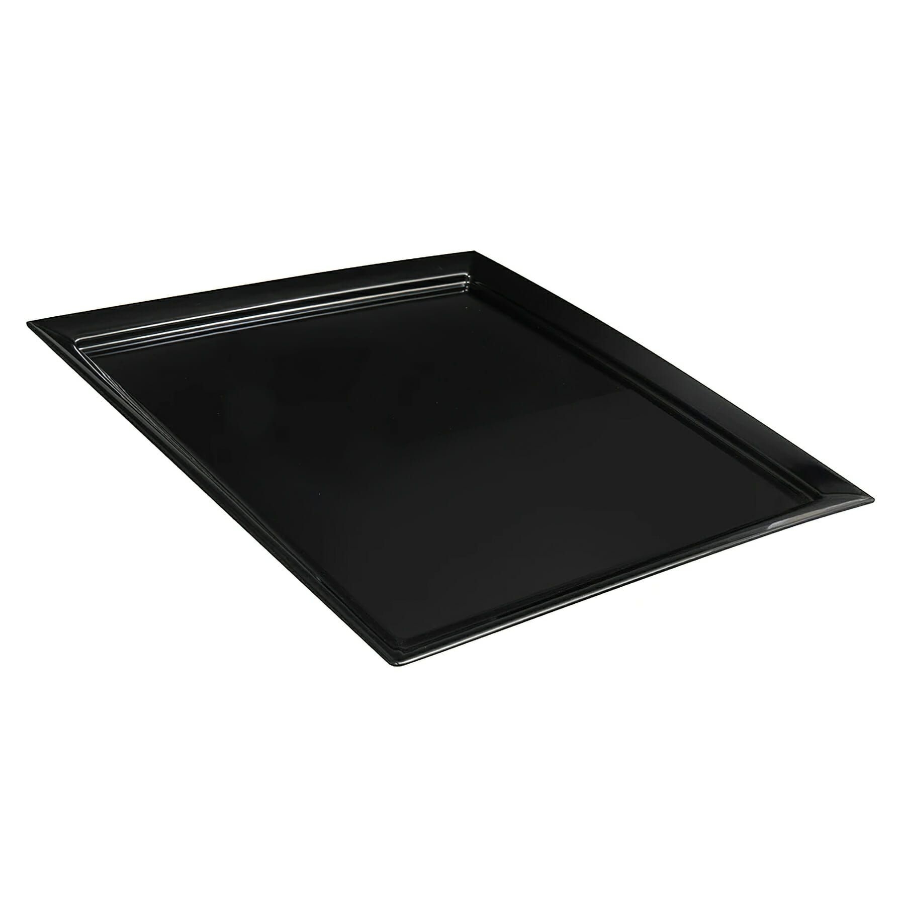 Black GET Enterprises inc Siciliano Melamine Square Display Plate, 23.88 inch -- 1 per case