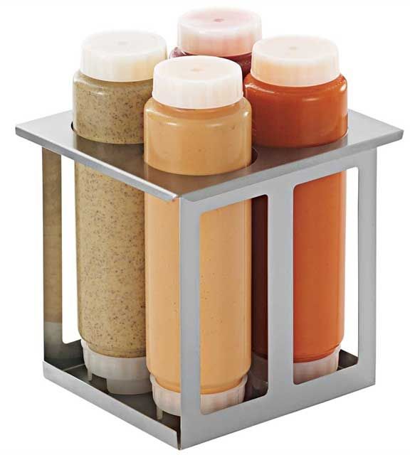 Server Products Four Squeeze Bottle Holder, 2.52 Inch Dia