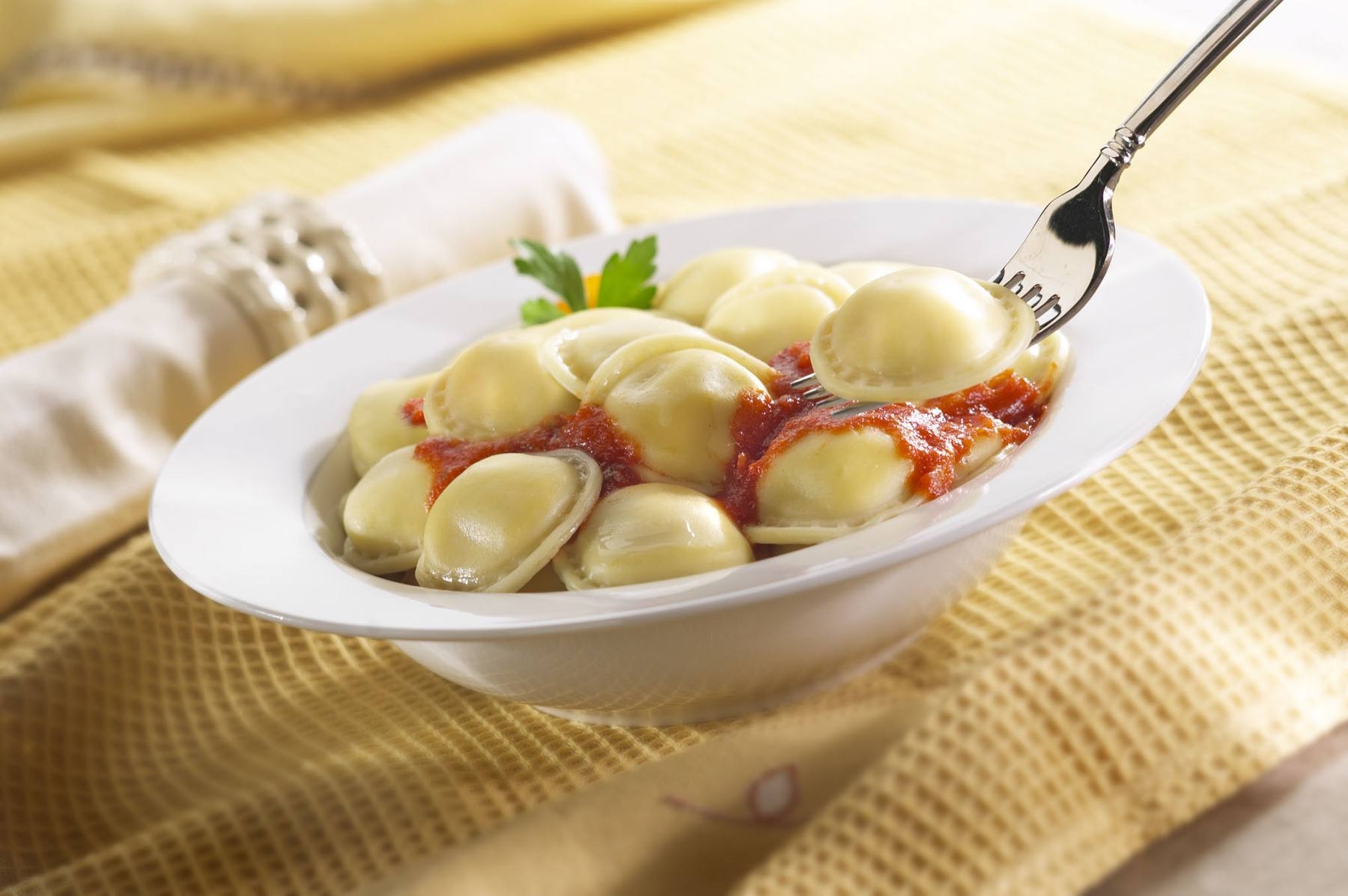 Rosina Food Mini Cheese Ravioli Pasta - Round, 24 Ounce -- 12 per case.