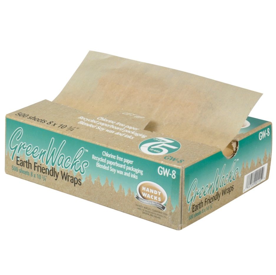 Handy Wacks Interfolded Dry Wax Delicatessen Paper, 8 X 10.75 Inch, 500 Count -- 4 Per Case