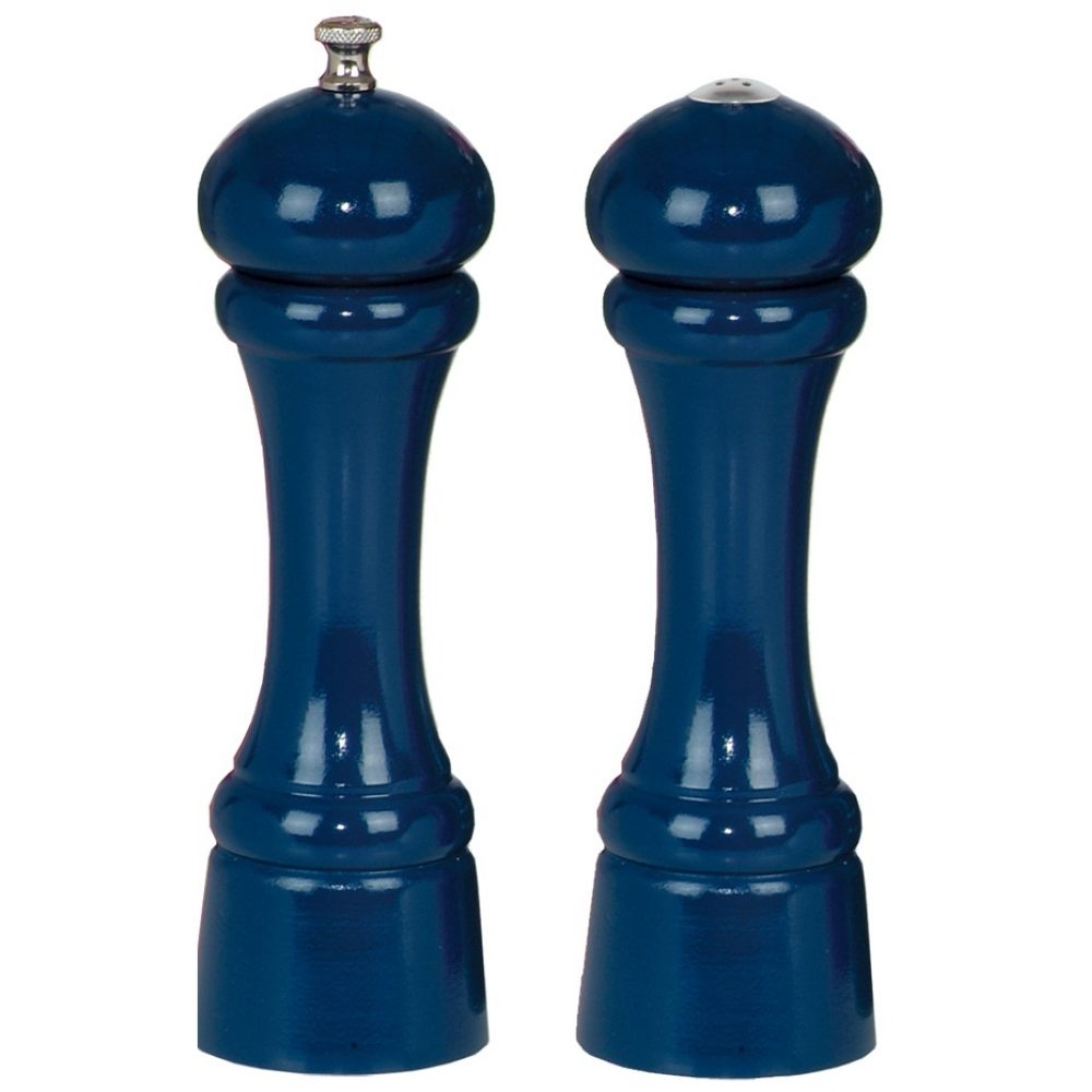 Chef Specialties Cobalt Blue Pepper Mill and Salt Shaker Set, 8 inch.