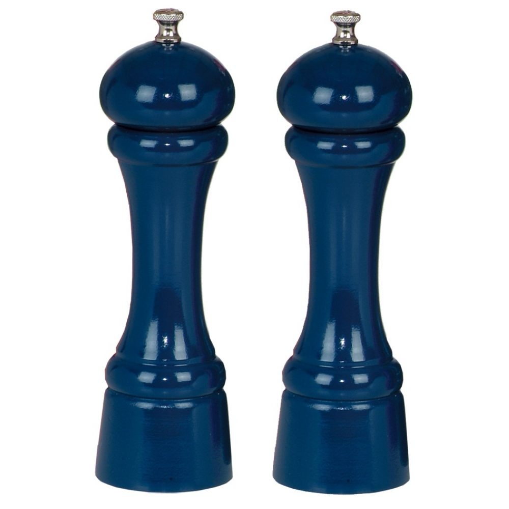 Chef Specialties Cobalt Blue Pepper Mill and Salt Mill Set, 8 inch.