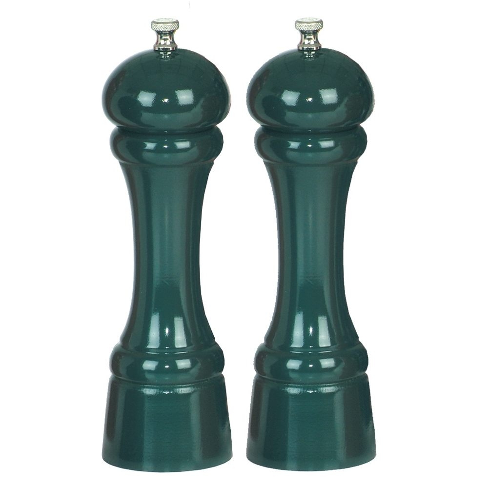 Chef Specialties Forest Green Pepper Mill and Salt Mill Set, 8 inch.