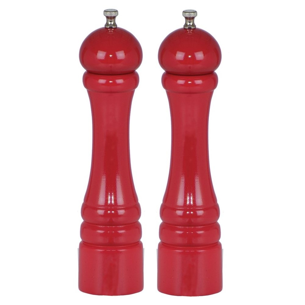 Chef Specialties Candy Apple Pepper Mill and Salt Mill Set, 10 inch.
