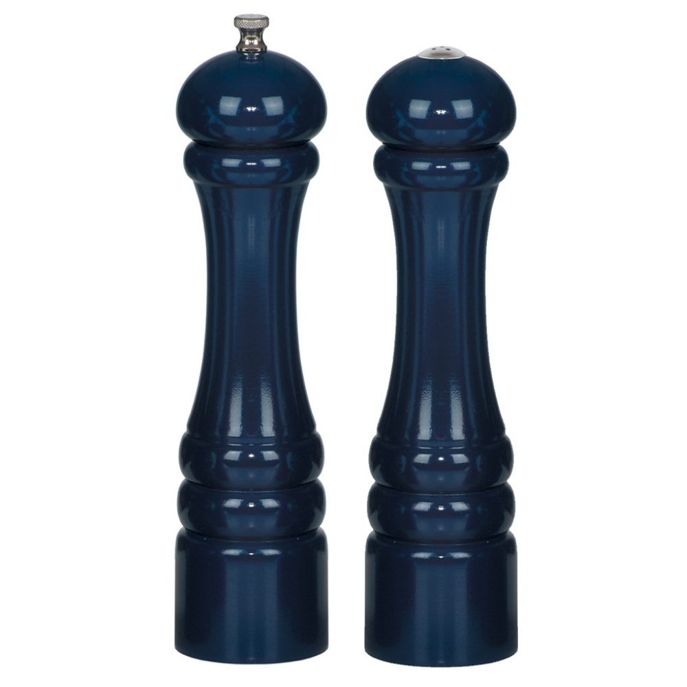 Chef Specialties Cobalt Blue Pepper Mill and Salt Shaker Set, 10 inch.