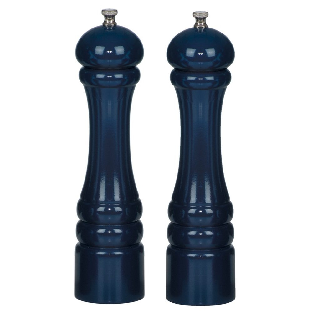 Chef Specialties Cobalt Blue Pepper Mill and Salt Mill Set, 10 inch.