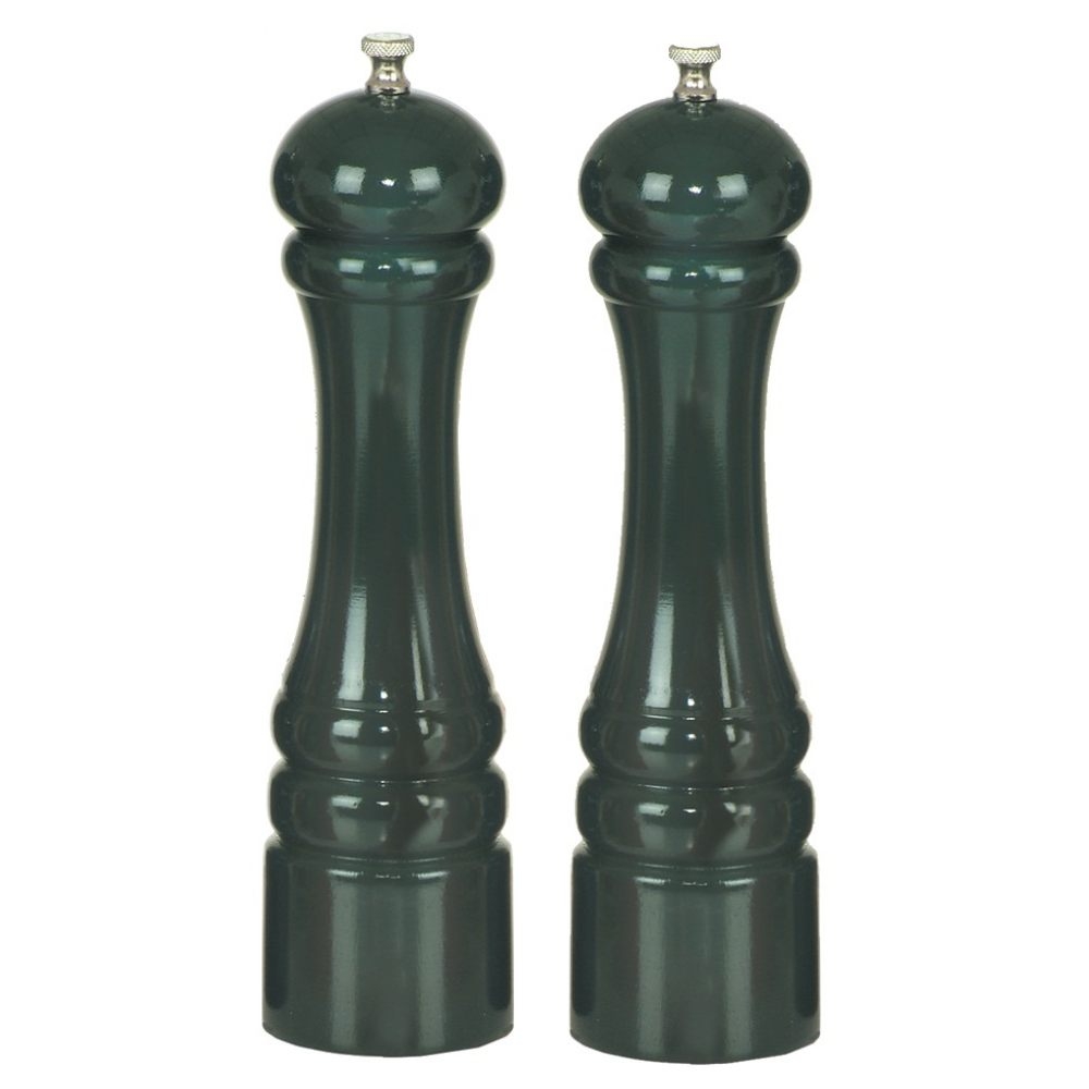 Chef Specialties Forest Green Pepper Mill and Salt Mill Set, 10 inch.