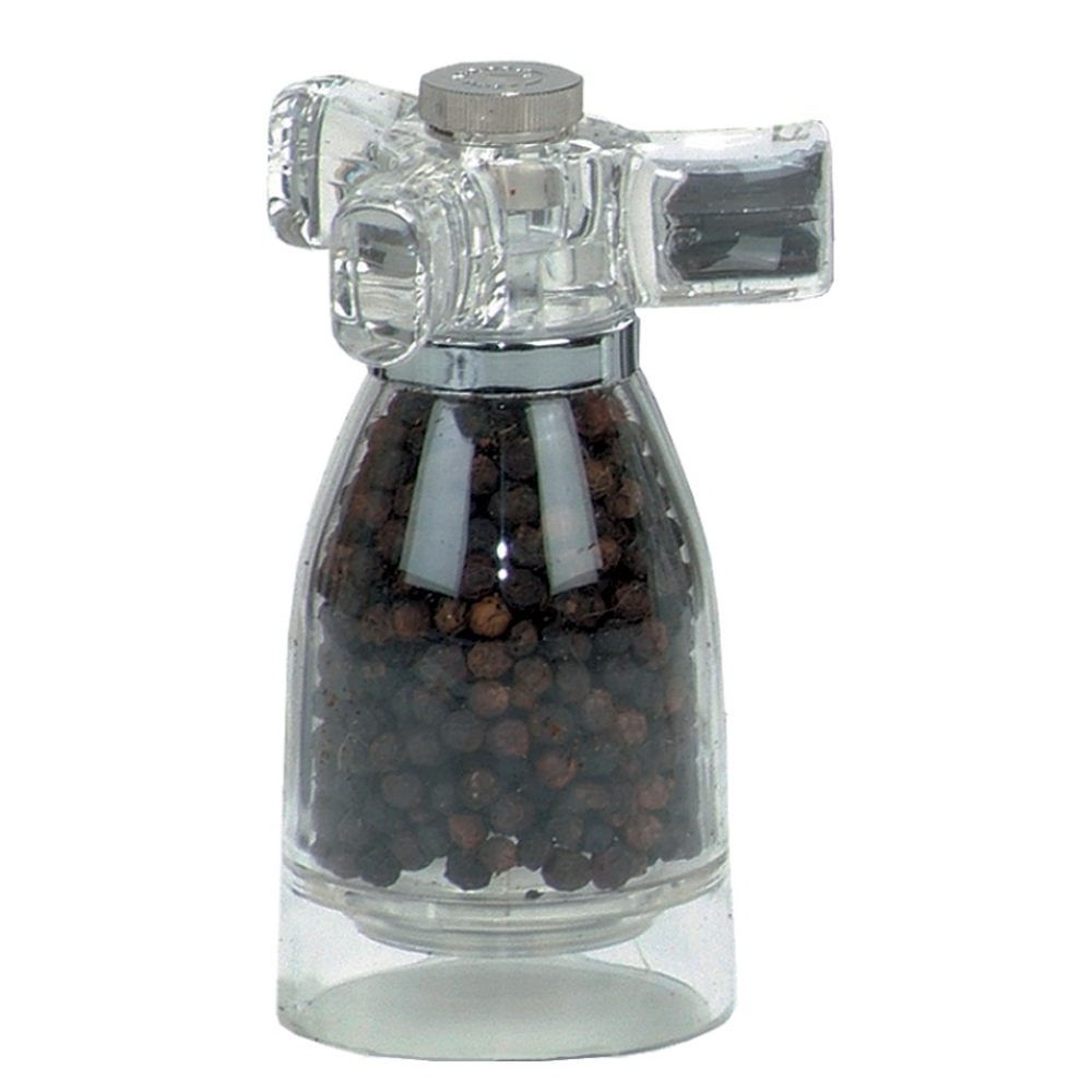 Chef Specialties Spinner Acrylic Pepper Mill, 4.5 Inch