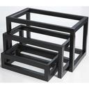 American Metalcraft Open Frame Wooden Riser Set -- 1 set.