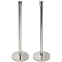 American Metalcraft Metal Chrome Rope Barrier System Set, 12 1/2 inch Dia x 37 1/4 inch Height.