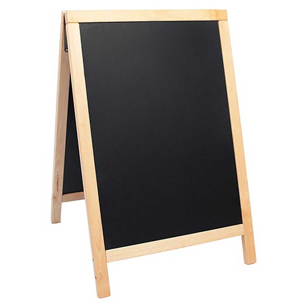 American Metalcraft Plain Rubber Wood Medium Sandwich Board, 21 1/2 x 2 1/4 x 33 1/2 inch.