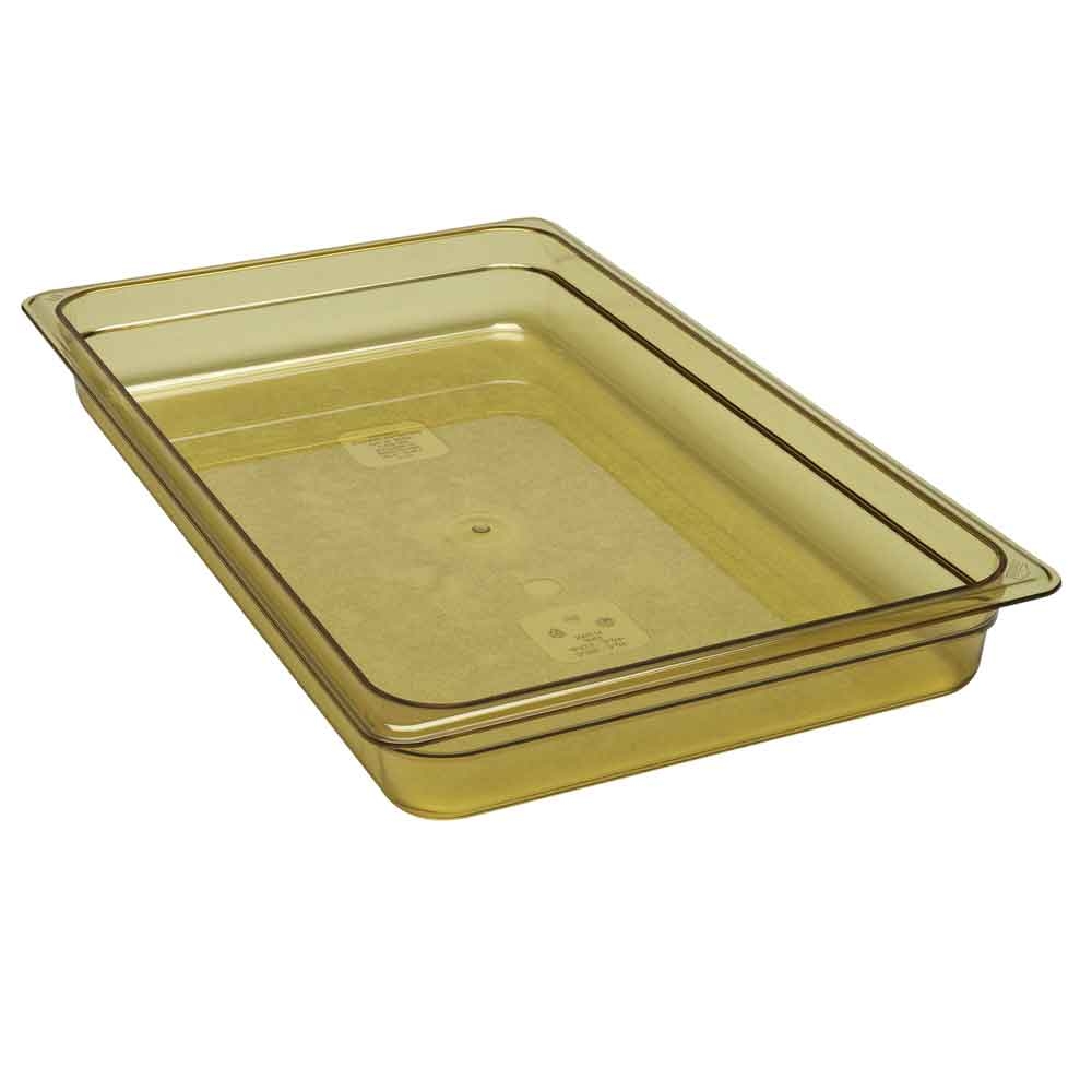 H Pan Food Storage Pan, Amber, 12 3/4 X 20 7/8 x 2 1/2 inch -- 6 per case