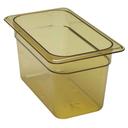 H Pan One Fourth Size Food Storage Pan, Amber, 6 3/8 x 10 7/16 x 6 inch -- 6 per case