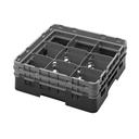 Cambro Camrack Polypropylene Cranberry Full Size 9 Compartment Glass Rack, 5 1/4 inch -- 4 per case.