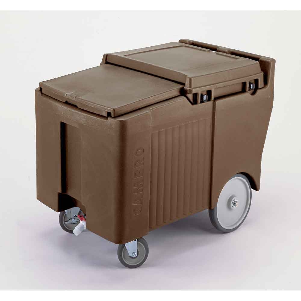 Cambro SlidingLid Ice Caddy, Dark Brown, 175 Pound.