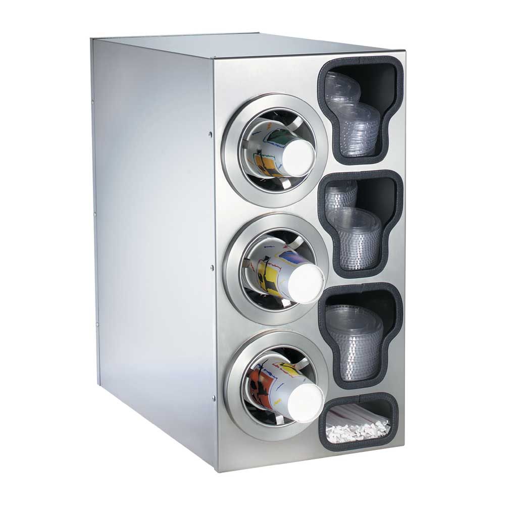 Dispense-rite Ctc-c Stainless Combination Cup Dispensing Cabinet, 25 1/4 X 13 X 23 Inch