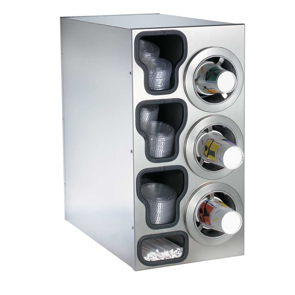 Dispense-rite Ctc-c Stainless Combination Cup Dispensing Cabinet, 25 1/4 X 13 X 23 Inch