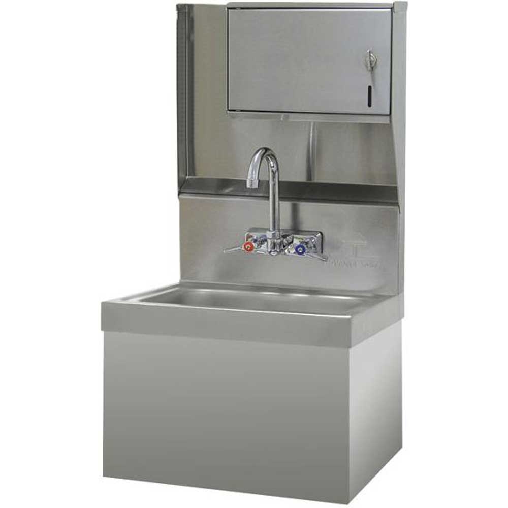 Handsink - Special Purpose Unit Bowl Size: 10 x 14 x 5 inch, Towel Dispenser and provisions for installation of soap dispenser.