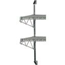 2 Tier Wall Mounting Brackets and Post 14 inch For Wire Shelving -- 1 set each.