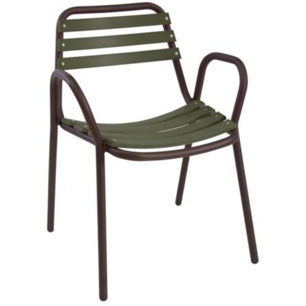 Emu Light Antique Iron Plus Slate Outdoor Indoor Stacking Armchair, 31.5 X 23 X 22.5 Inch -- 4 Per Case