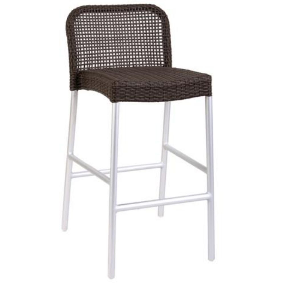 Emu Rita Matte Aluminum Espresso Wicker Outdoor Barstool, 39 X 20.5 X 20 Inch