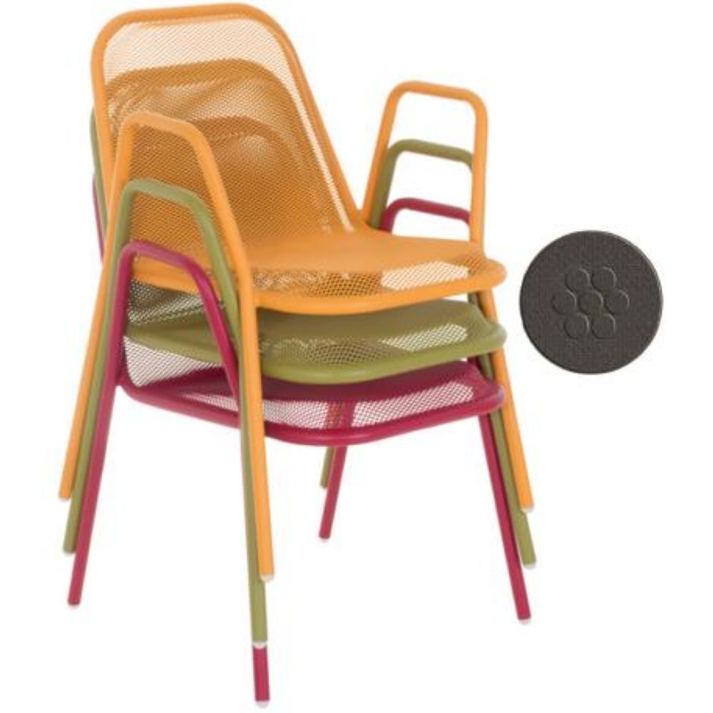 Emu Golf Antique Bronze Outdoor Indoor Stacking Armchair, 31.5 X 22.5 X 23 Inch -- 4 Per Case