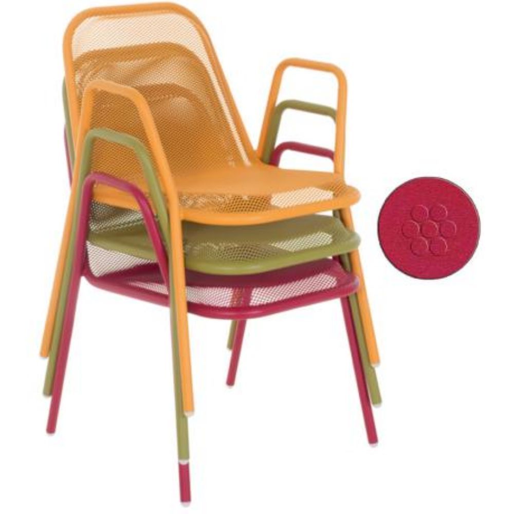 Emu Golf Antique Red Outdoor Indoor Stacking Armchair, 31.5 X 22.5 X 23 Inch -- 4 Per Case