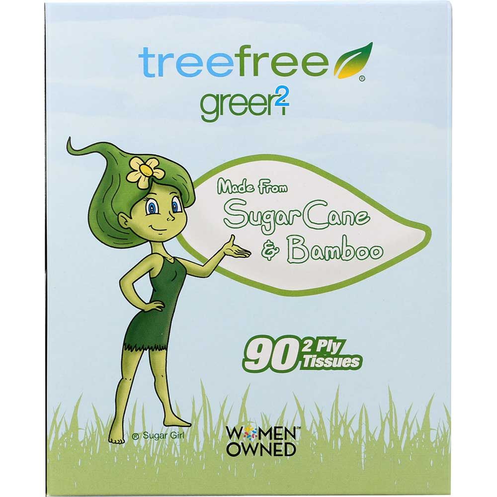 Green2 Ultra Soft Bath Facial Tissue, 90 Count -- 30 Per Case