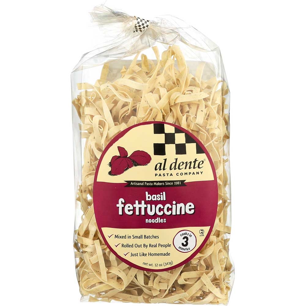 Al Dente Basil Fettuccine Pasta, 12 Ounce -- 6 per case.