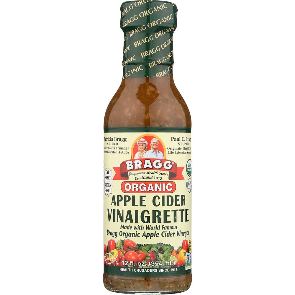 Bragg Organic Apple Cider Vinaigrette, 12 Fluid Ounce -- 6 per case.