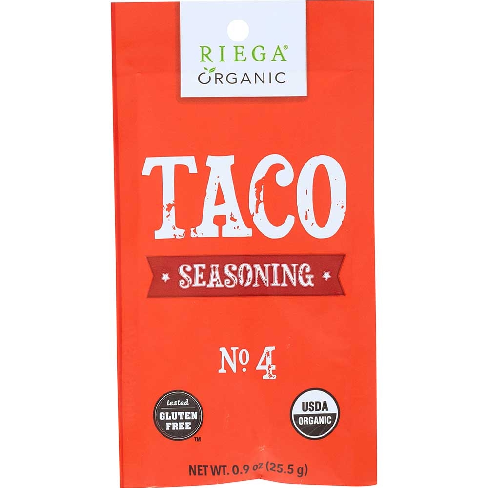 Riega Foods Organic No 4 Taco Seasoning Mix, 0.9 Ounce -- 8 per case.