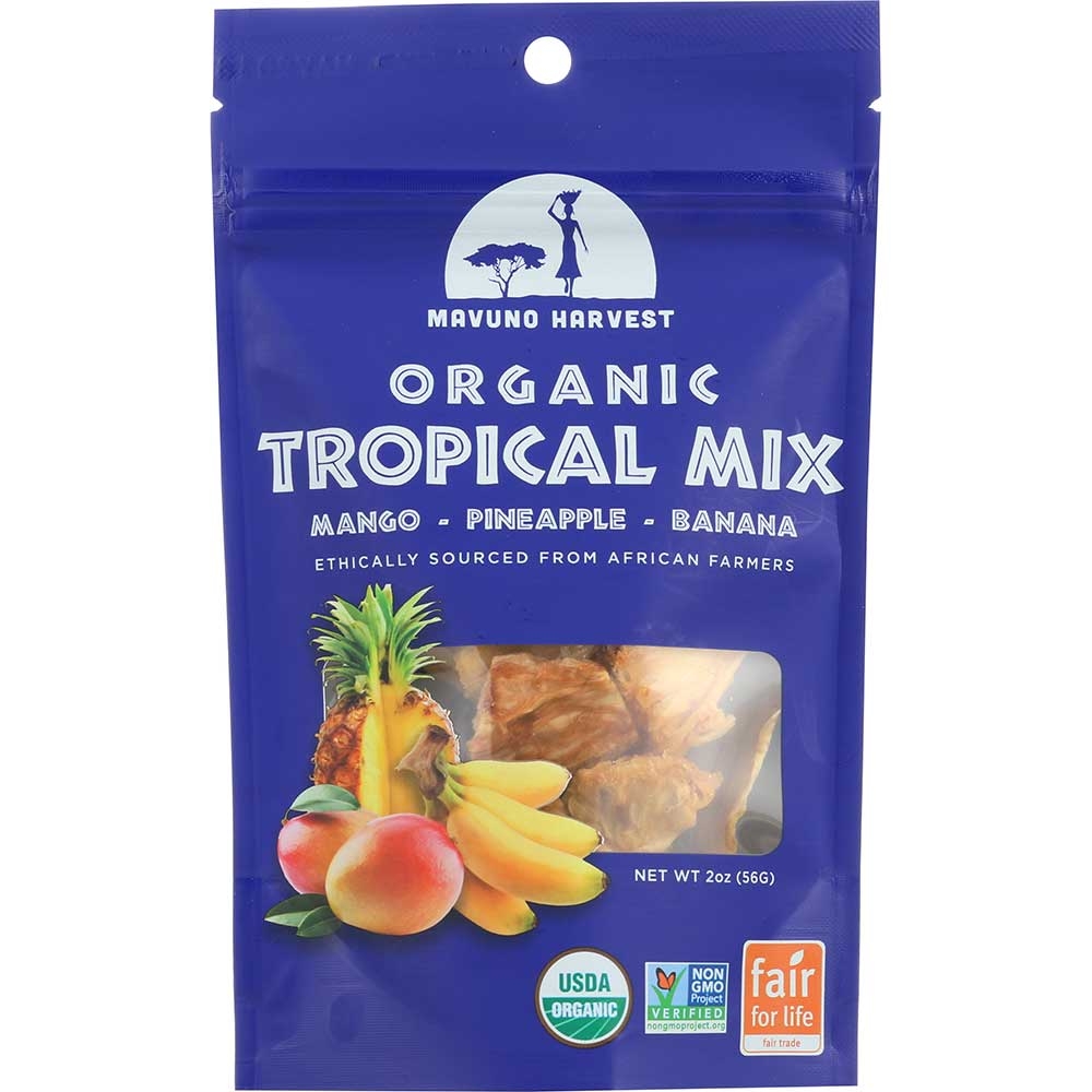 Mavuno Harvest Organic Dried Tropical Mix, 2 Ounce -- 6 per case.
