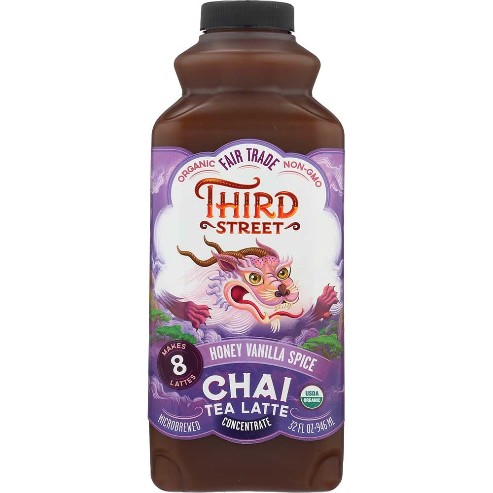 Third Street Organic Honey Vanilla Spice Chai Black Tea Latte Concentrate, 32 Fluid Ounce -- 6 per case.