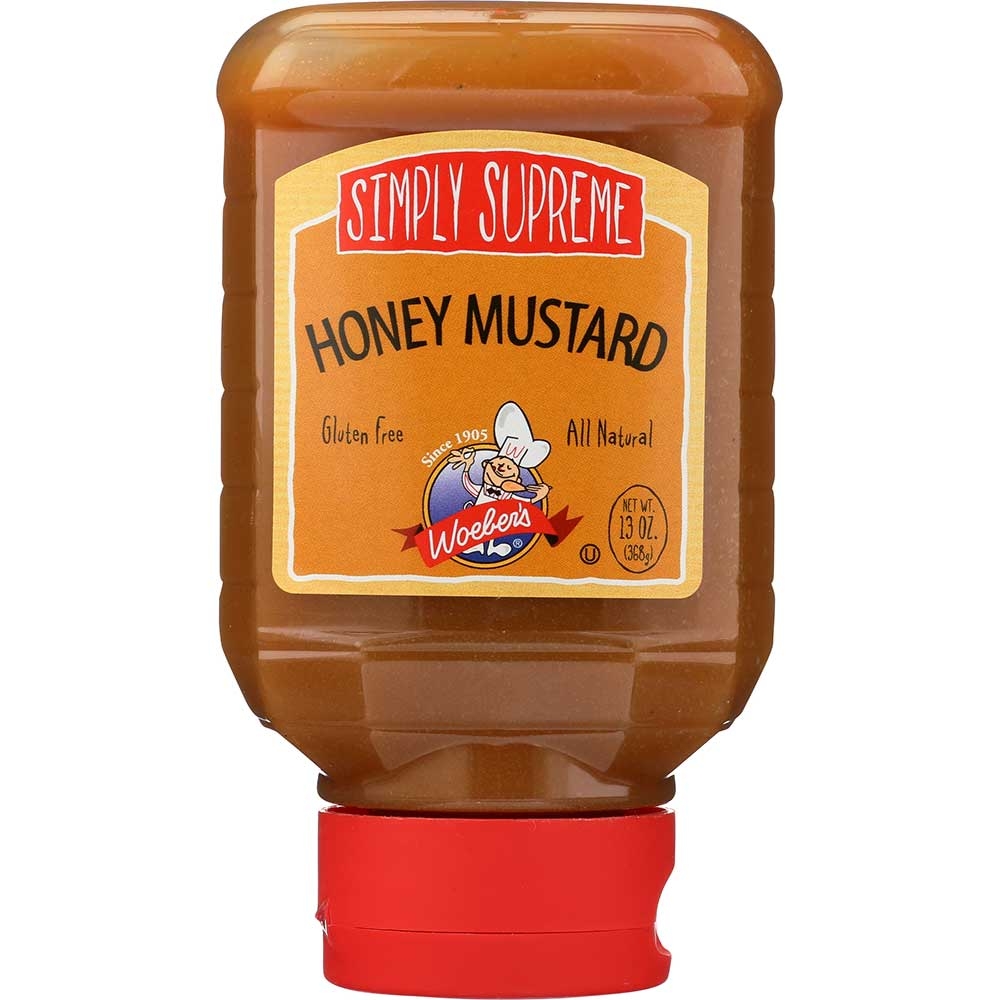 Woebers Supreme Honey Mustard, 13 Ounce -- 6 per case.