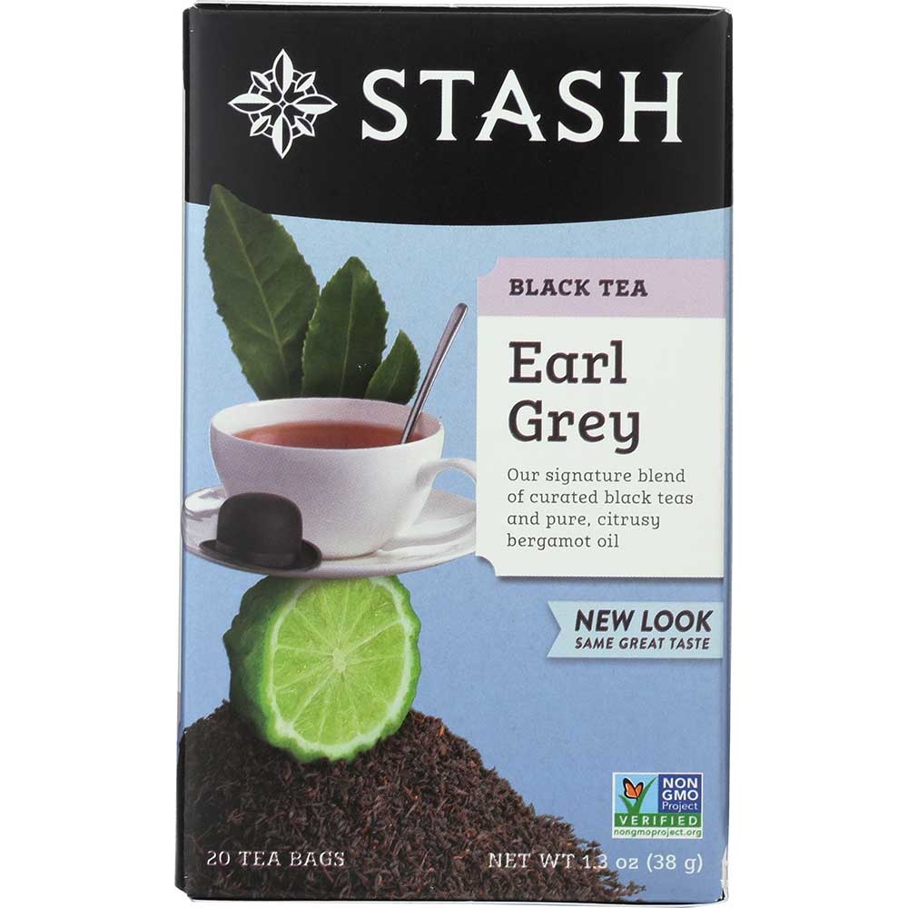 Stash Premium Black Earl Grey Tea - 20 bags per pack -- 6 packs per case.