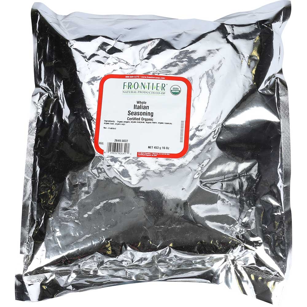 Frontier Herb Organic Whole Italian Seasoning Blend, 16 Ounce