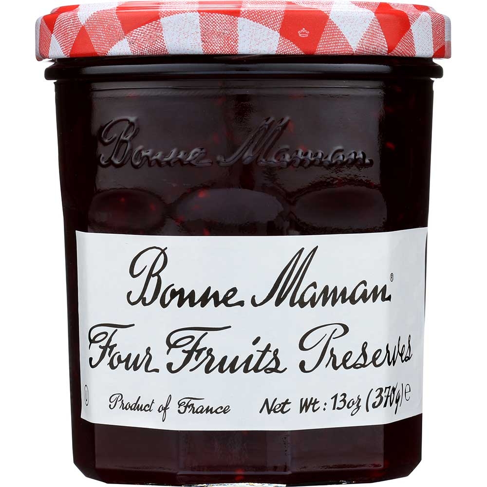 Bonne Maman 4 Fruits Preserves - 13 Oz Pack -- 6 Per Case.