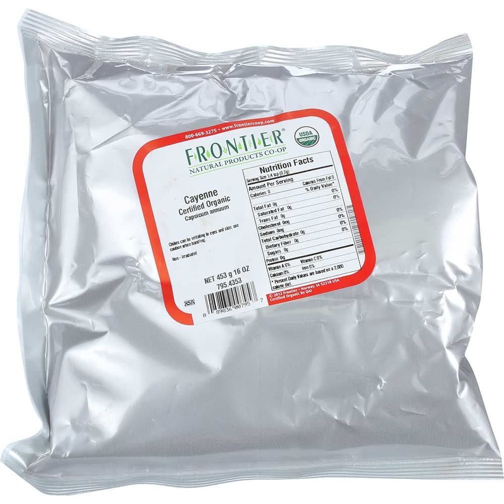 Frontier Herb Organic Bulk Chili Cayenne Pepper, 16 Ounce