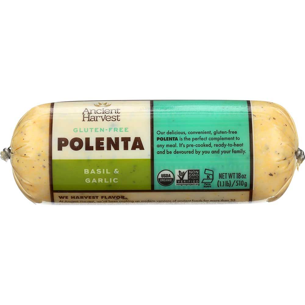 Food Merchants Organic Basil Garlic Polenta, 18 Ounce -- 12 Per Case