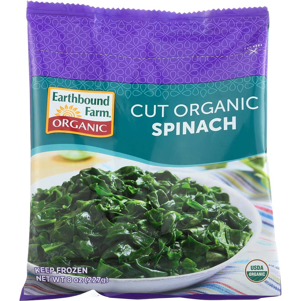 Earthbound Farm Organic Cut Spinach, 8 Ounce -- 12 per case.