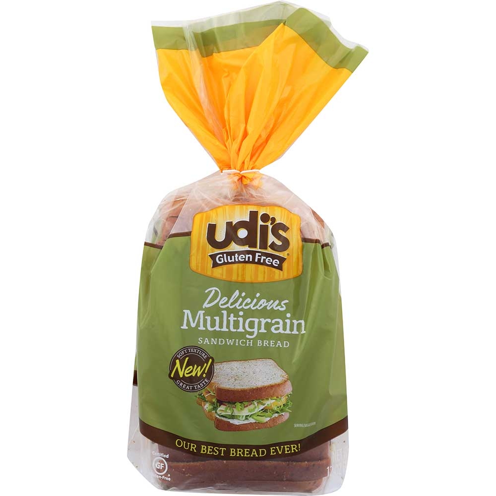 Udi's Granola Gluten Free Whole Grain Bread Loaf, 12 Ounce -- 8 Per Case
