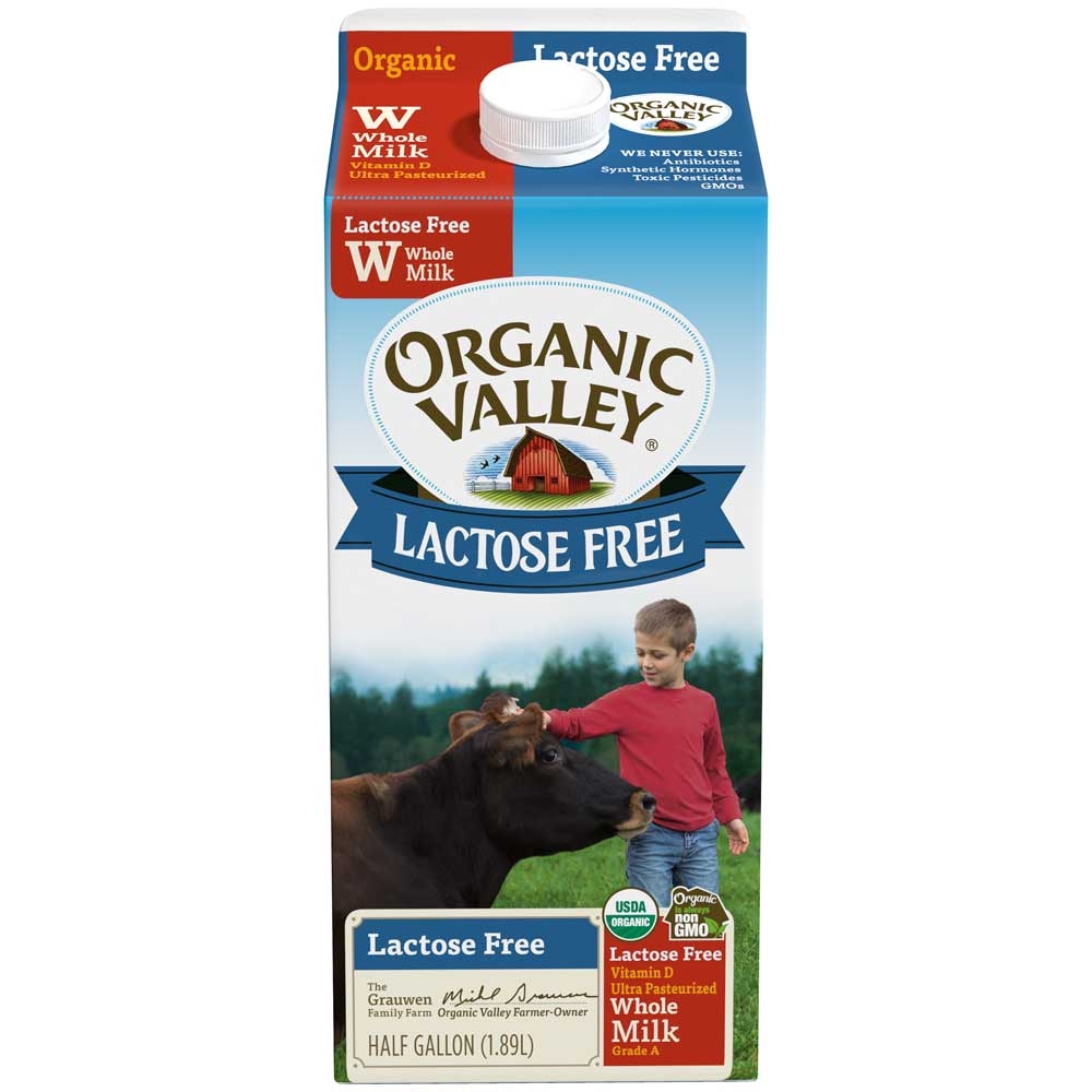 Organic Valley Lactose Free Ultra Pasteurized Whole Milk, 64 Fluid Ounce -- 6 per case