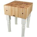 John Boos Alabaster Base Maple AB Butcher Block Table, 24 x 24 x 10 inch.
