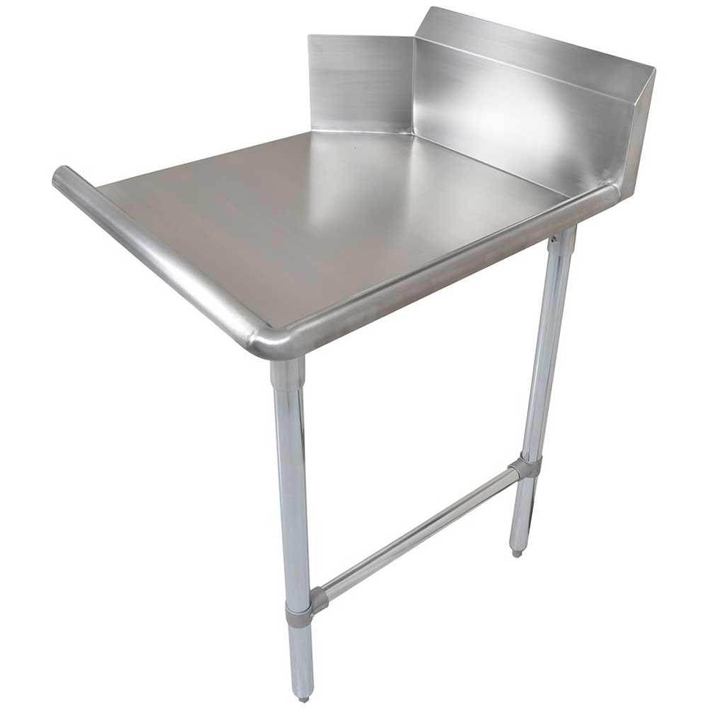 John Boos 16 Gauge Stainless Steel 300 Series Clean Straight Right Dishtable, 108 inch Length.
