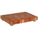 John Boos Cream Finish Cherry Signature Board with Stainless Steel Accents, 18 x 12 x 1.75 inch.