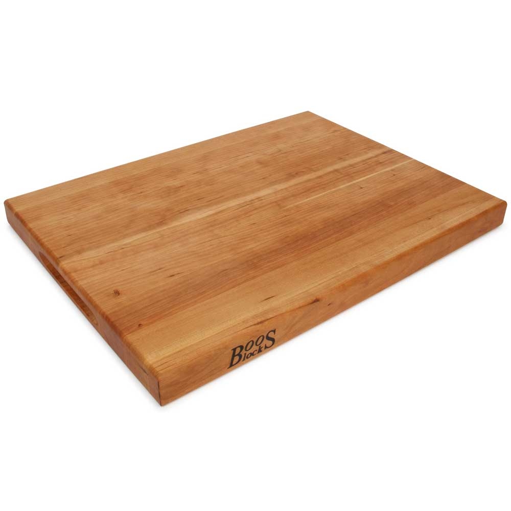 John Boos Cherry Edge Grain Standard Finger Grips Reversible Board, 20 x 15 x 1 1/2 inch.